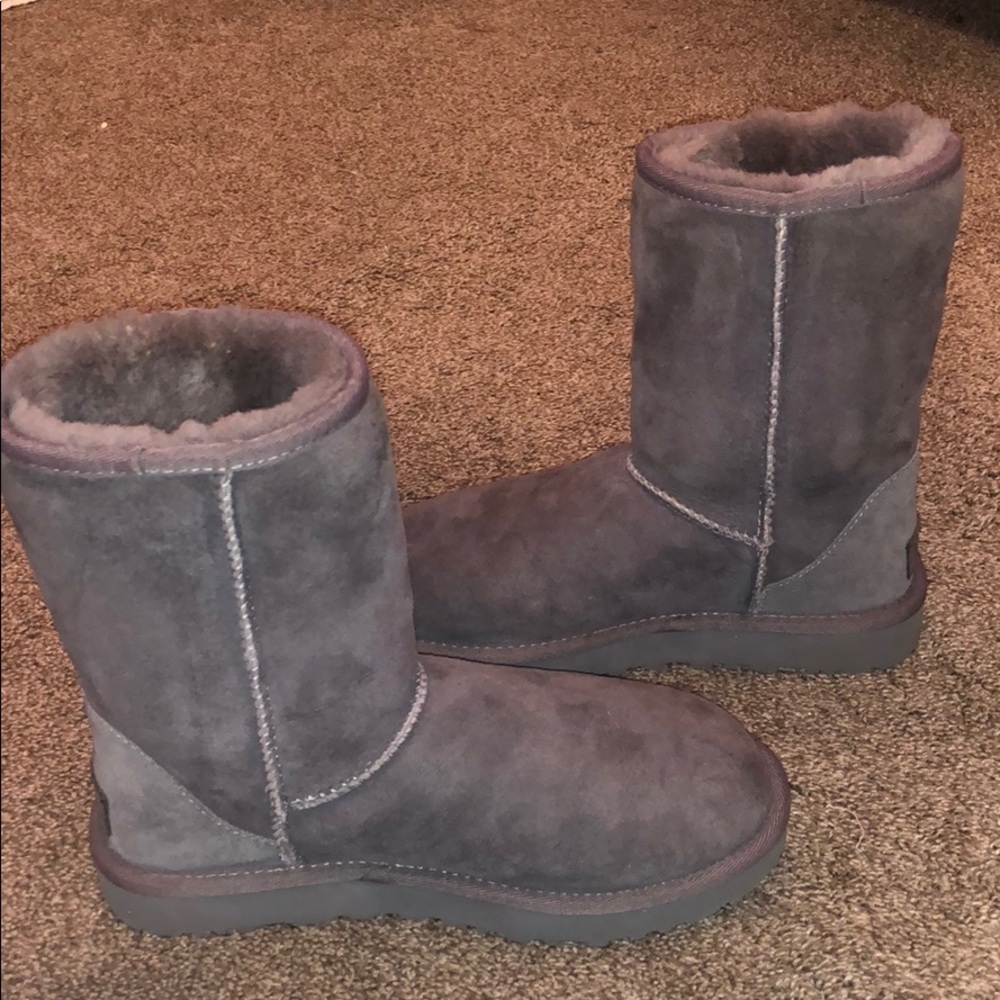 Grey Ugg Classic Short Boots